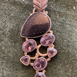 Amethyst Pendant On Sterling Silver