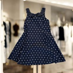 Gymboree Navy Blue With White Heart Dress