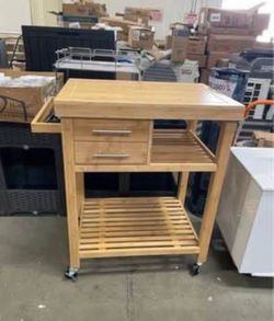 Assembled New Rolling Kitchen Island Cart with Drawers Shelves Towel Rack Locking Casters Butcher