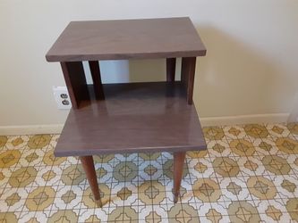 Vintage side table 17 1/2"W  x 24" H