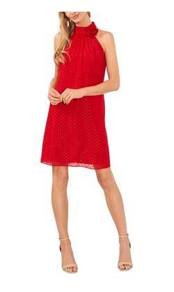 Brand new red cocktail dress with elegant sparkles. You will look elegant and not overdress with this beautiful dress. You may dress it up or down dep