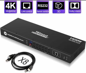 TESmart 16-Port HDMI KVM Switch 4K@60Hz – Brand New – Remote – Original Box
