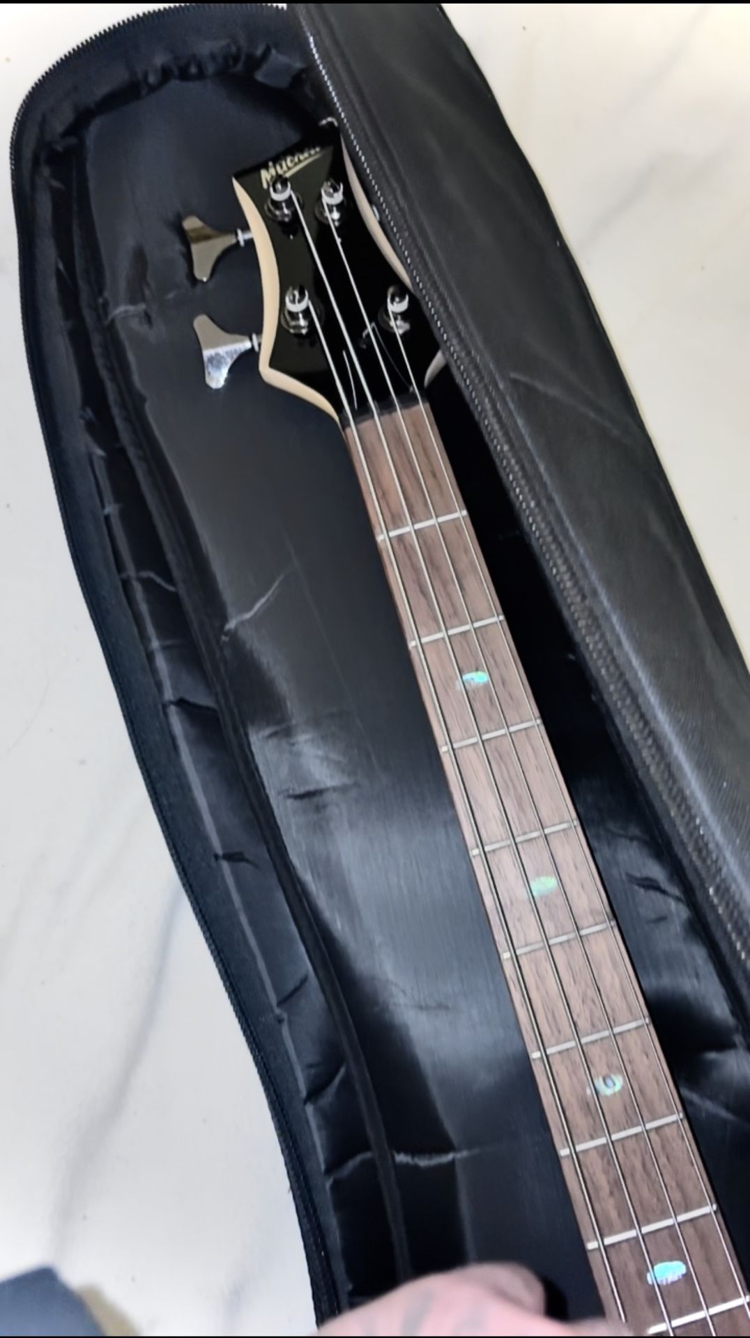 Mitchell MB100 Short-Scale Solidbody Electric Bass Guitar - Black