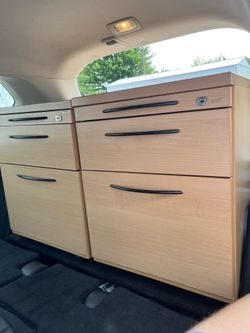 Two drawer organizers/ file cabinets