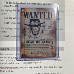 One Piece TCG - Portgas.D.Ace - Wanted Poster - (Error Card) - OP13
