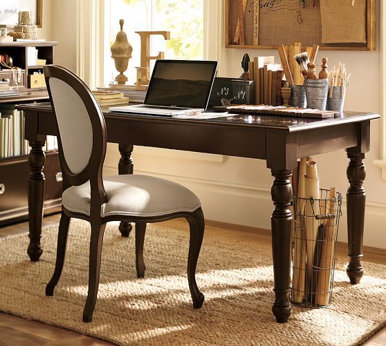 Pottery barn porter collector's desk plus 4 chairs