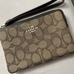 Coach monogram wristlet 