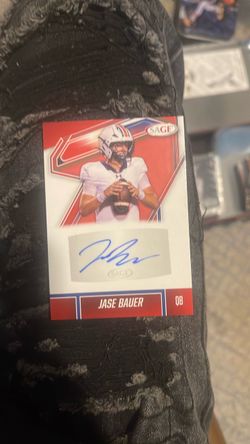 Jase Bauer SAGE Autographed Football Card