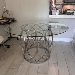 Modern Luxury Round Glass Dining Table $200