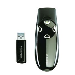 Kensington Wireless Presenter Pro with Green Laser, Class 2, 150 Ft Range, Black