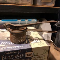 Vintage Rice Potato Press Silver Co NY Antique Collectible
