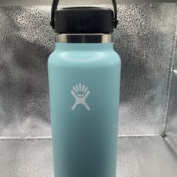 Hydro Flask 32 Oz Wide Mouth 2.0 Water Bottle with Flex Cap Alpine Used Good 