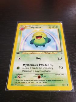 First edition Skiploom, Pokemon Card