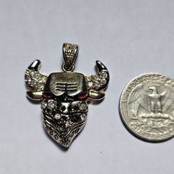 Red Eye Masked Bull Pendant

