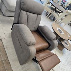 BRAND NEW 
Atlantic Furniture 
2-Tone Color Manual Swivel Glider,Rocker Leather Recliner