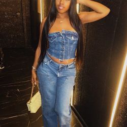 Denim Tube Top