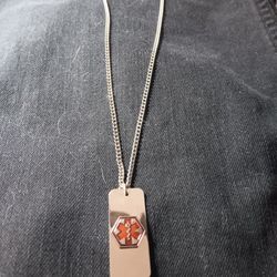 Medical alert necklace