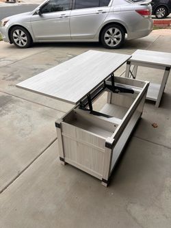Farmhouse Lift-Top Coffee Table & Matching End Table Set
