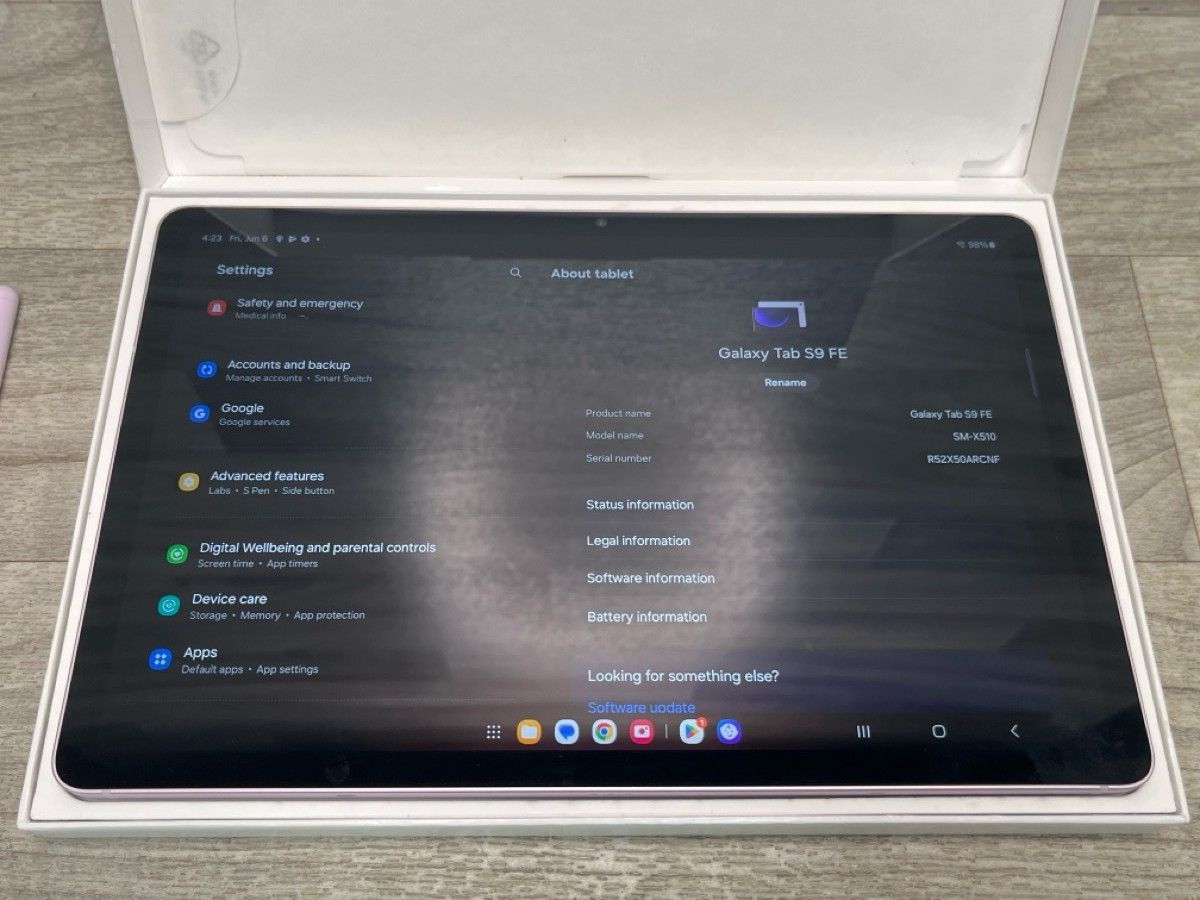 Samsung Galaxy Tab S9 FE – 10.9" | 256GB | Lavender – A1D025046