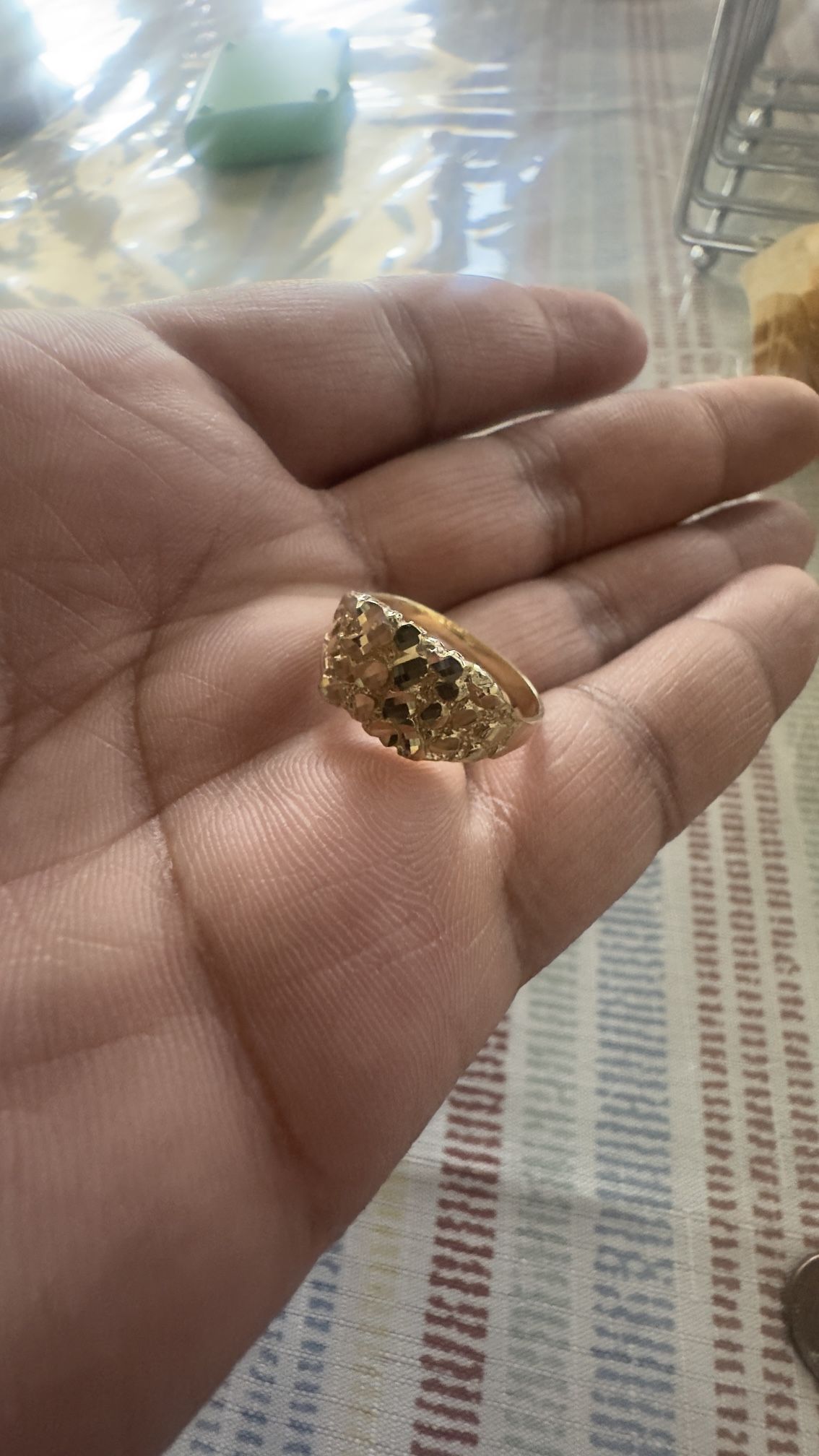 Size 8.5 10K Nugget Ring
