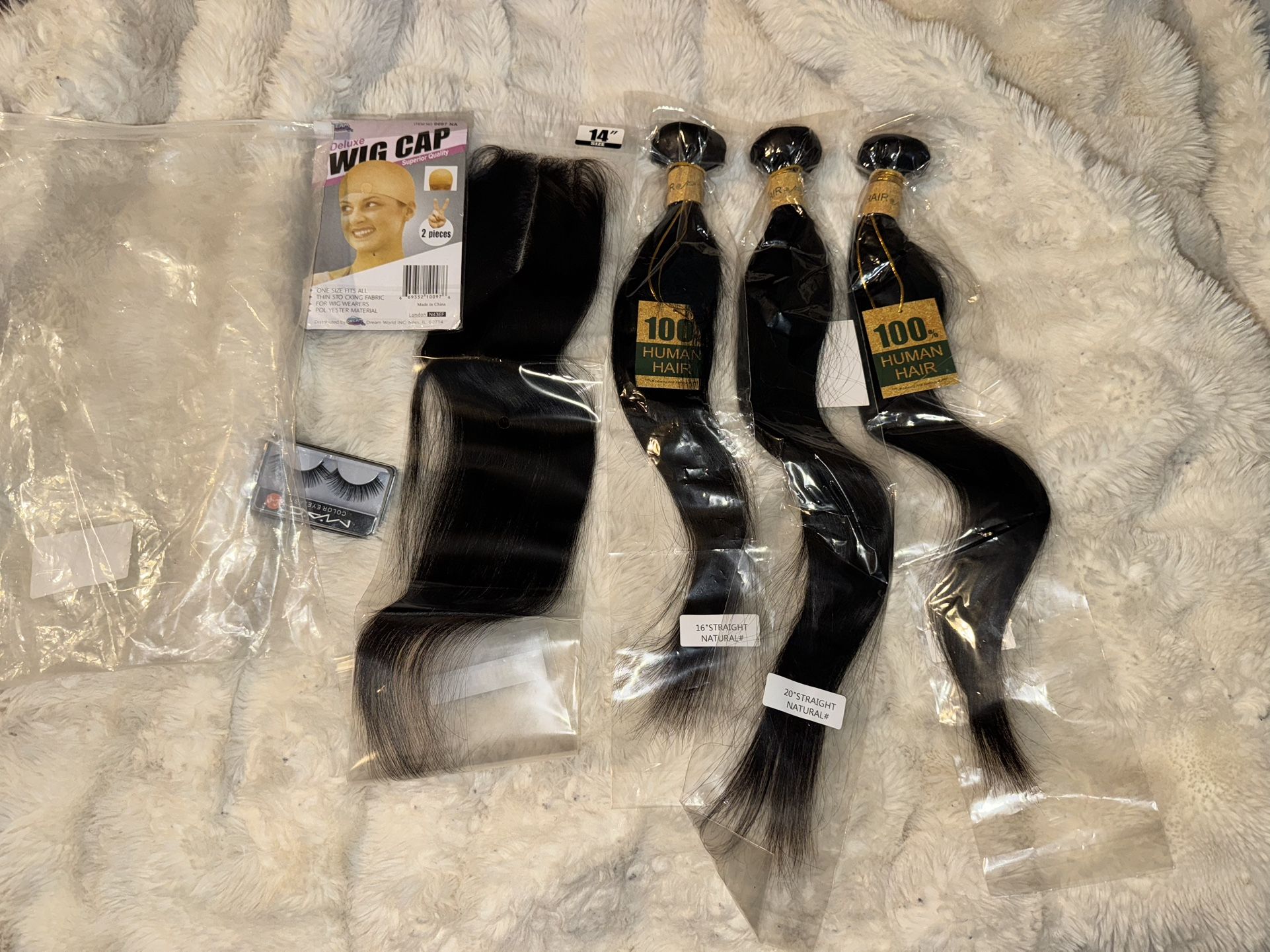 12A Straight Bundles Human Hair, Natural Black 16 18 20 Inch 3 Bundles come 2x6 closure 14 inches