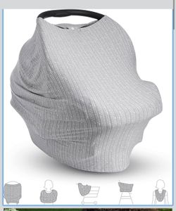 Munchkin® 5-in-1 Baby Car Seat Cover – Versatile Nursing Cover Up for Breastfeeding, High Chair and Carrier Protection with XtraGuard™ Silver-Ion Tech