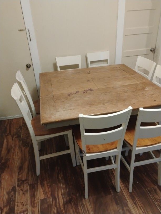 Dining Table 8 Tall Chairs