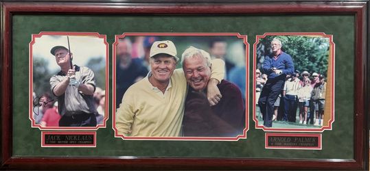 Jack Nicklaus Arnold Palmer Dual Signed Framed Autograph Photos Certified Authentic COA