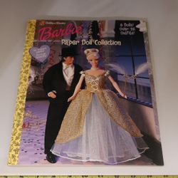 1998 Barbie Paper Dolls Golden Gala Evening Fashions