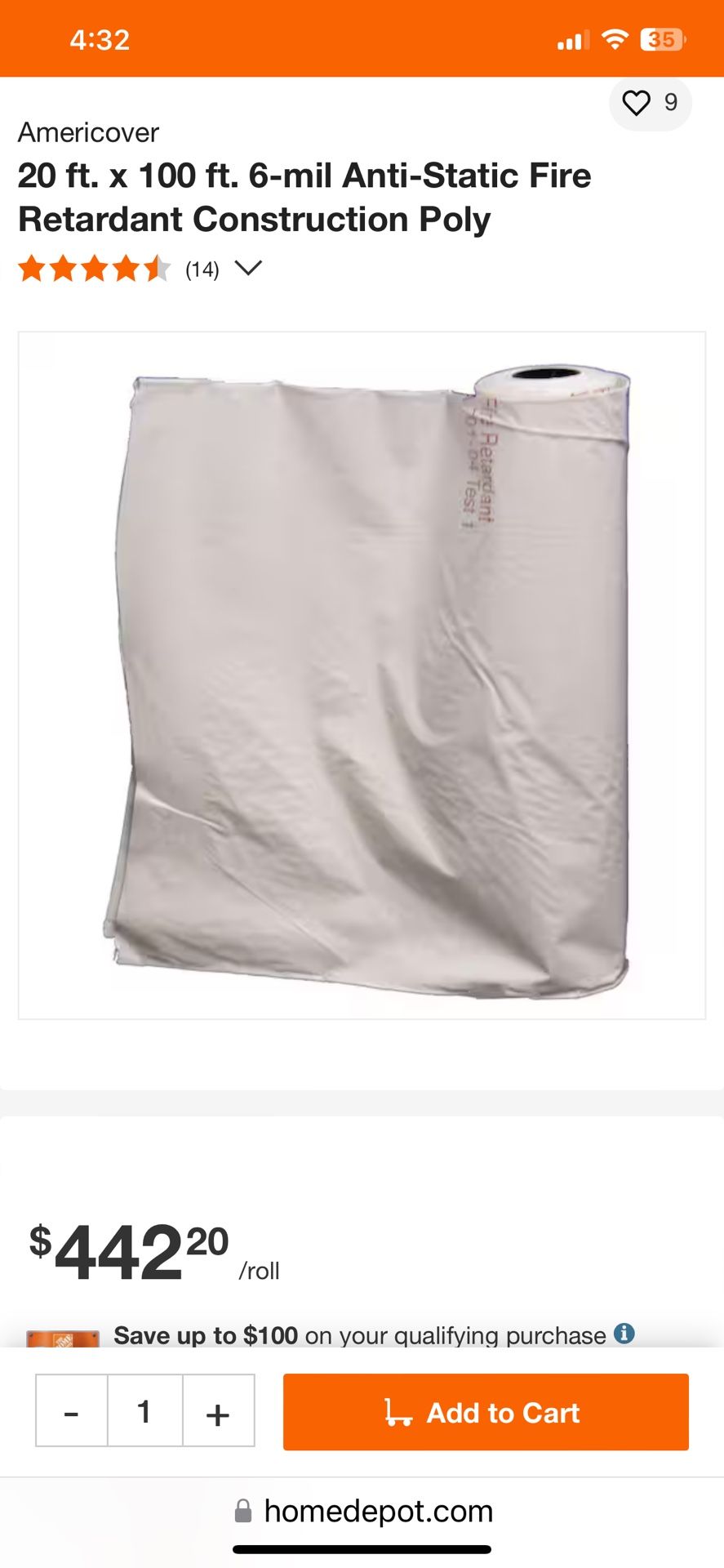 FLAME RETARDANT POLYETHYLENE SHEETING 20 гт x 100 гг 2000 sQ: