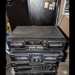 SONY DUAL CASSETTE PLAYERS 