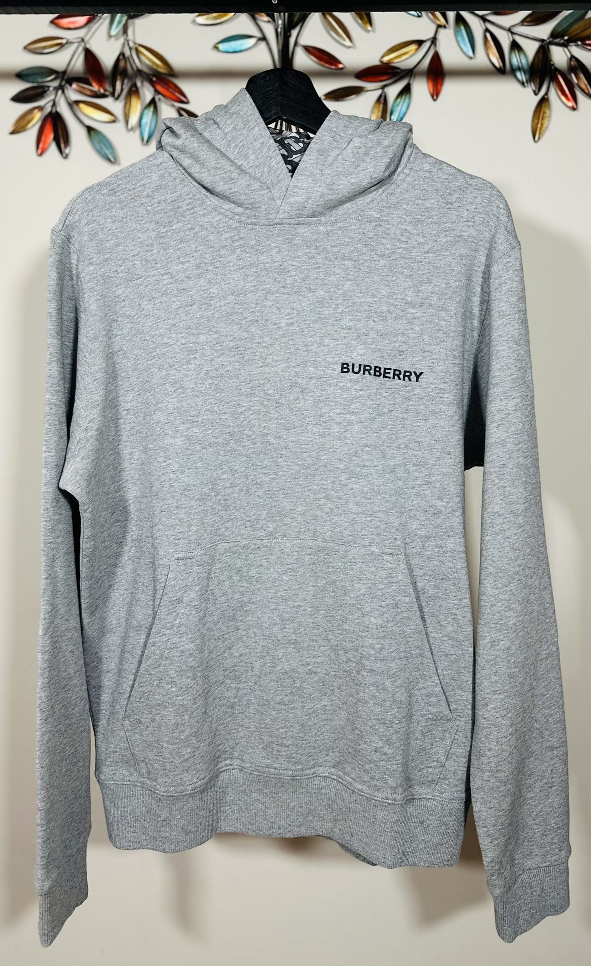BURBERRY MONOGRAM TB GRAY HOODIE SS24, Visit Our Profile For More Items Available…
