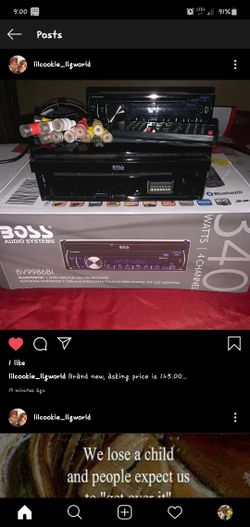 Boss face off 7 inch touch screen with remote,stylist pen,Bluetooth,back up hook up,SD slot,USB,CD,