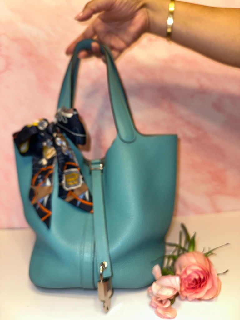 Hermes Eclat Picotin 22 Bleu