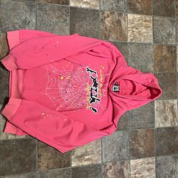 Pink Spider Hoodie Size L