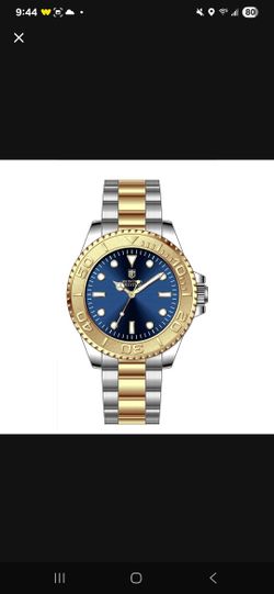 Montres Prestige X Invicta Men's Watch 43mm Gold & Silver With Blue Face