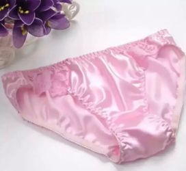 Luxury 100% mulberry silk panties briefs bikinis-Size L - New- Pink