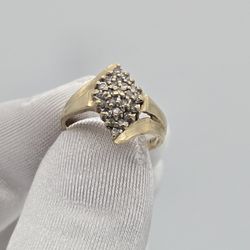 CLUSTER RING LYG SMALL STONE TESTED