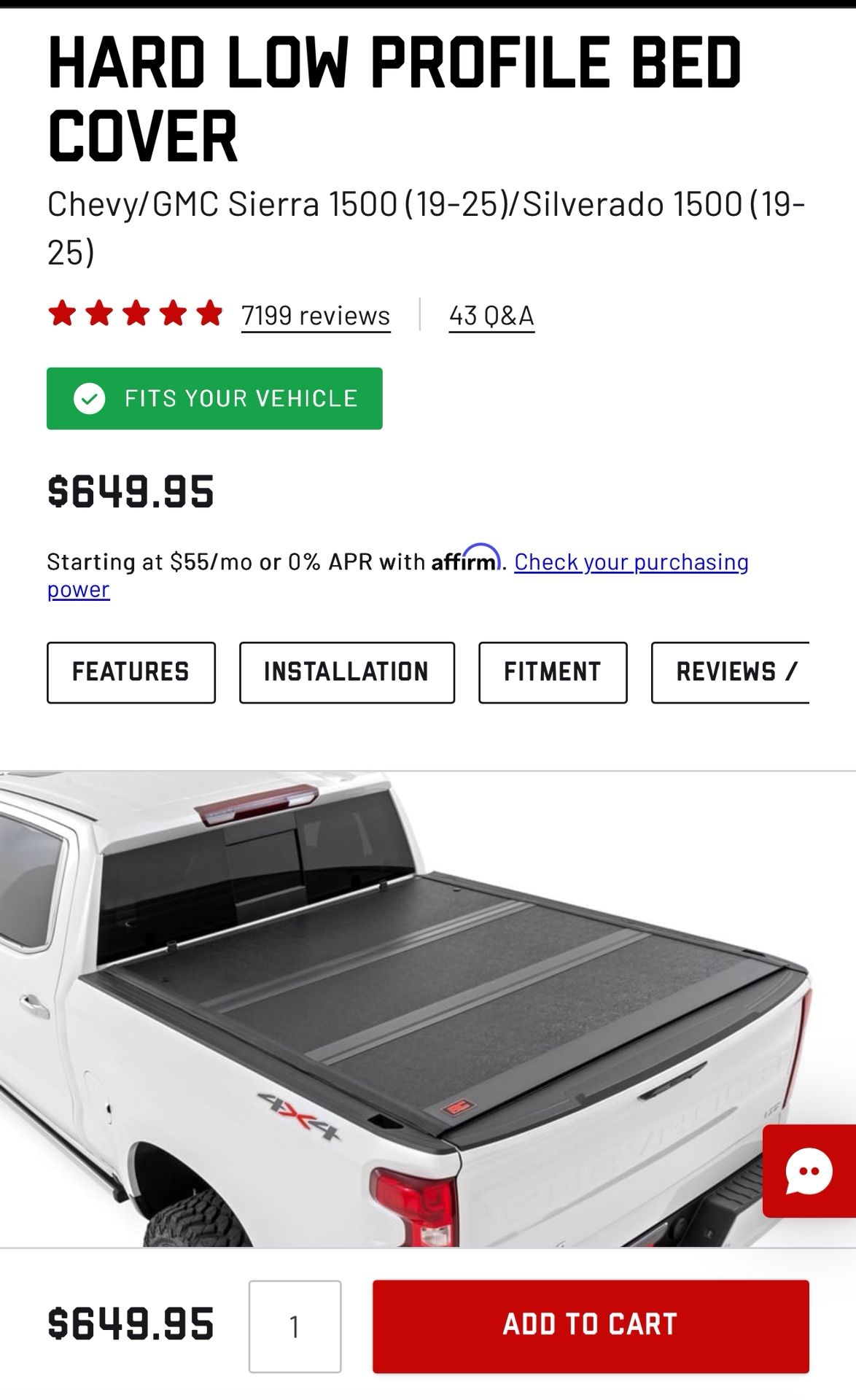 Rough Country Tri fold Hard bed cover