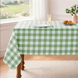 Checkered Tablecloth Rectangle Waterproof Gingham Table Cloth Washable Buffalo Plaid Table Cover Wrinkle Free for Kitchen, Dining and Outdoor Picnic,