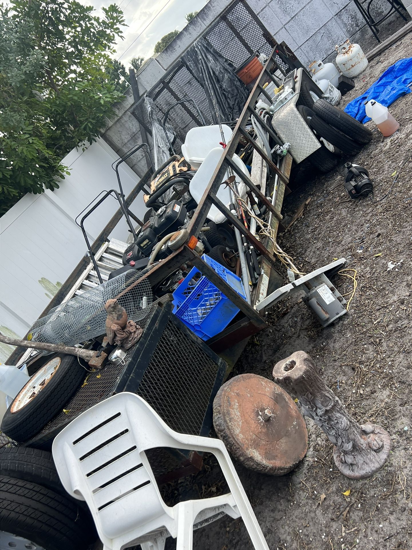 7 X 16 1/2 Double Axel Trailer 8k Axel 