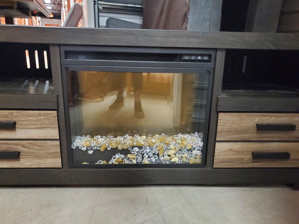 Entertainment Center with electric Fire Place