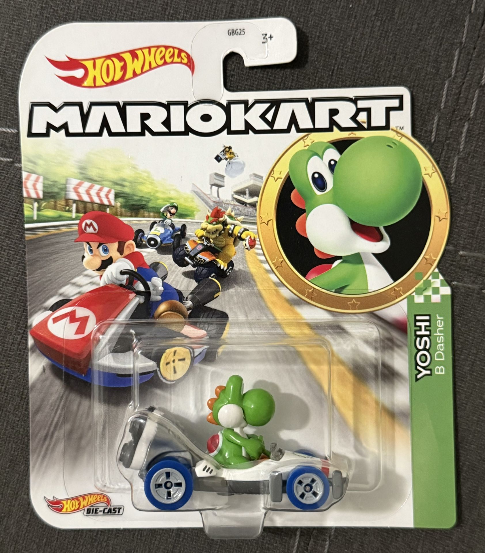 2020 Mattel Hot Wheels Mario Kart Yoshi B-Dasher Kart - Brand New NIB