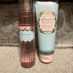Body mist and Body cream