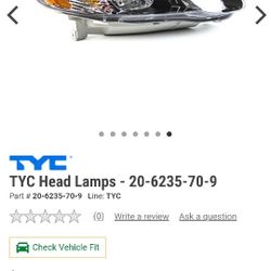 Headlight Toyota Corolla 