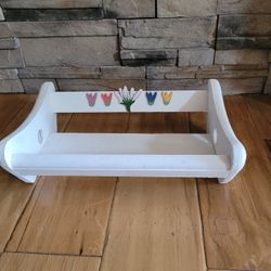 Wooden Storage Organizer Rack For Kitchen Or Bathroom.  ( 13 Inches Wide & 8 Inches Deep ).