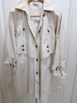 Misty Harbor Hooded Button-Front Trench Coat