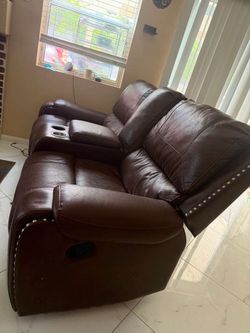 3+2 leather recliner sofa