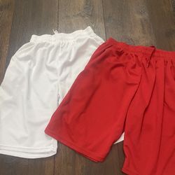 Lot Of 2 Men’s Red And White Active Shorts Size Medium By Ultra Performance #20
