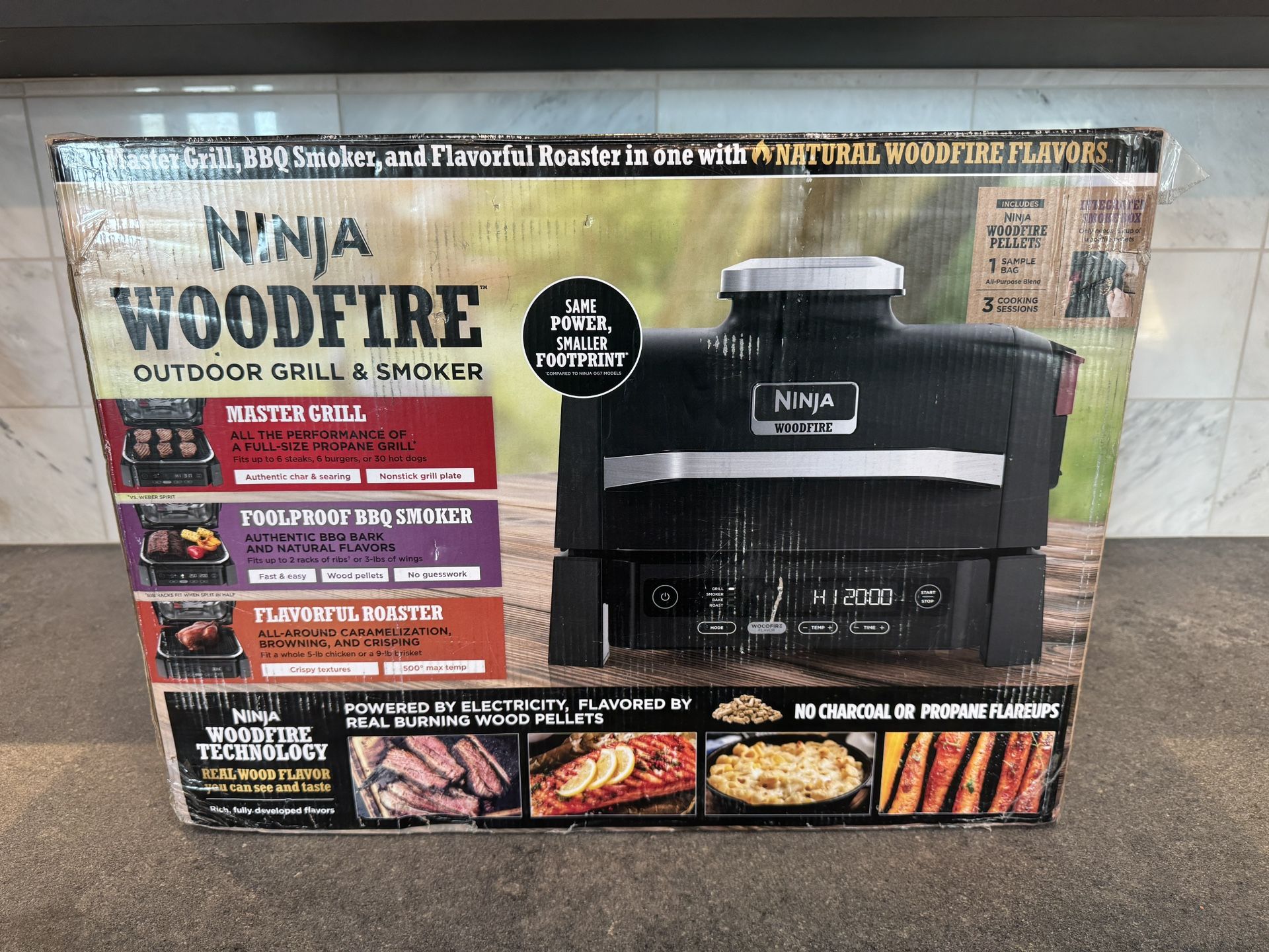 Ninja Woodfire Outdoor 4-in-1 Grill, Smoke, Bake & Roast